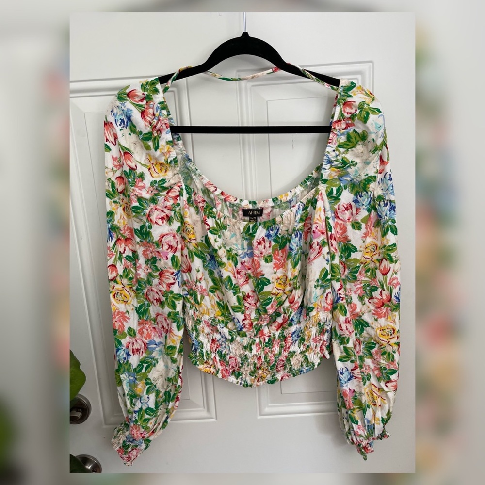 AFRM floral crop top